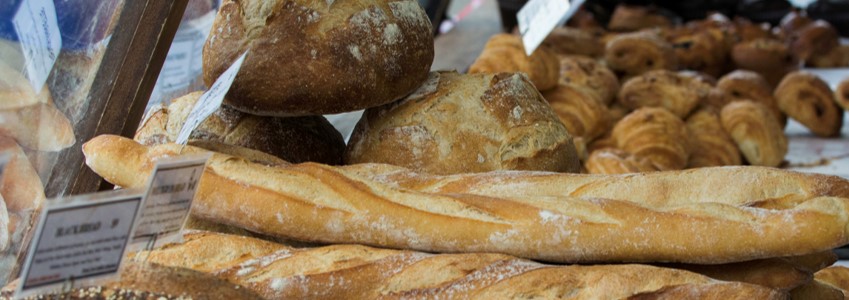 baguettes and other breads at the Wakefield Farmers Market