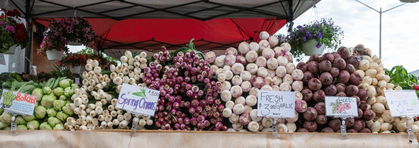 vegetables at the Lorton Farmers Market