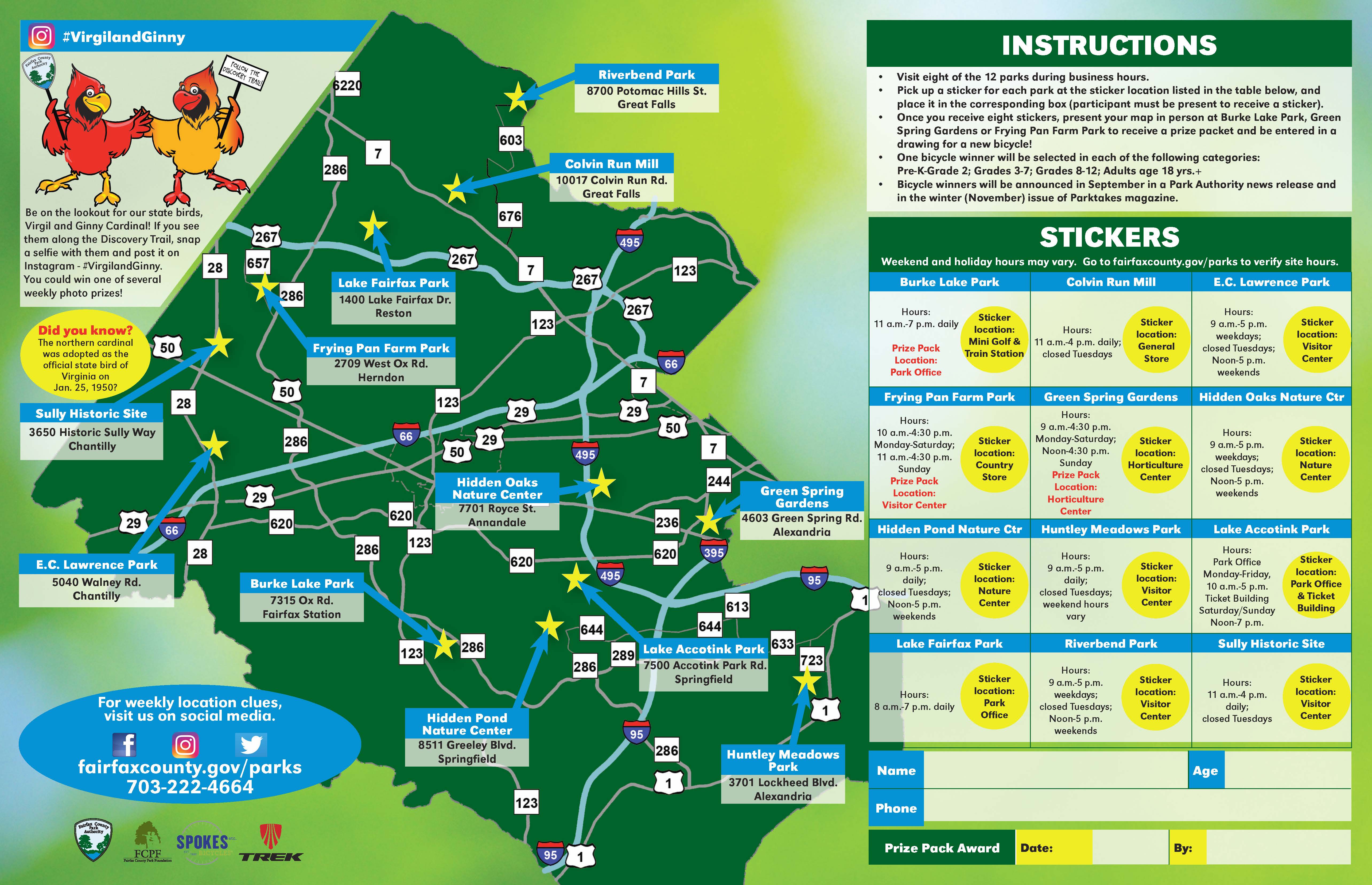Discovery Trail Map  Park Authority