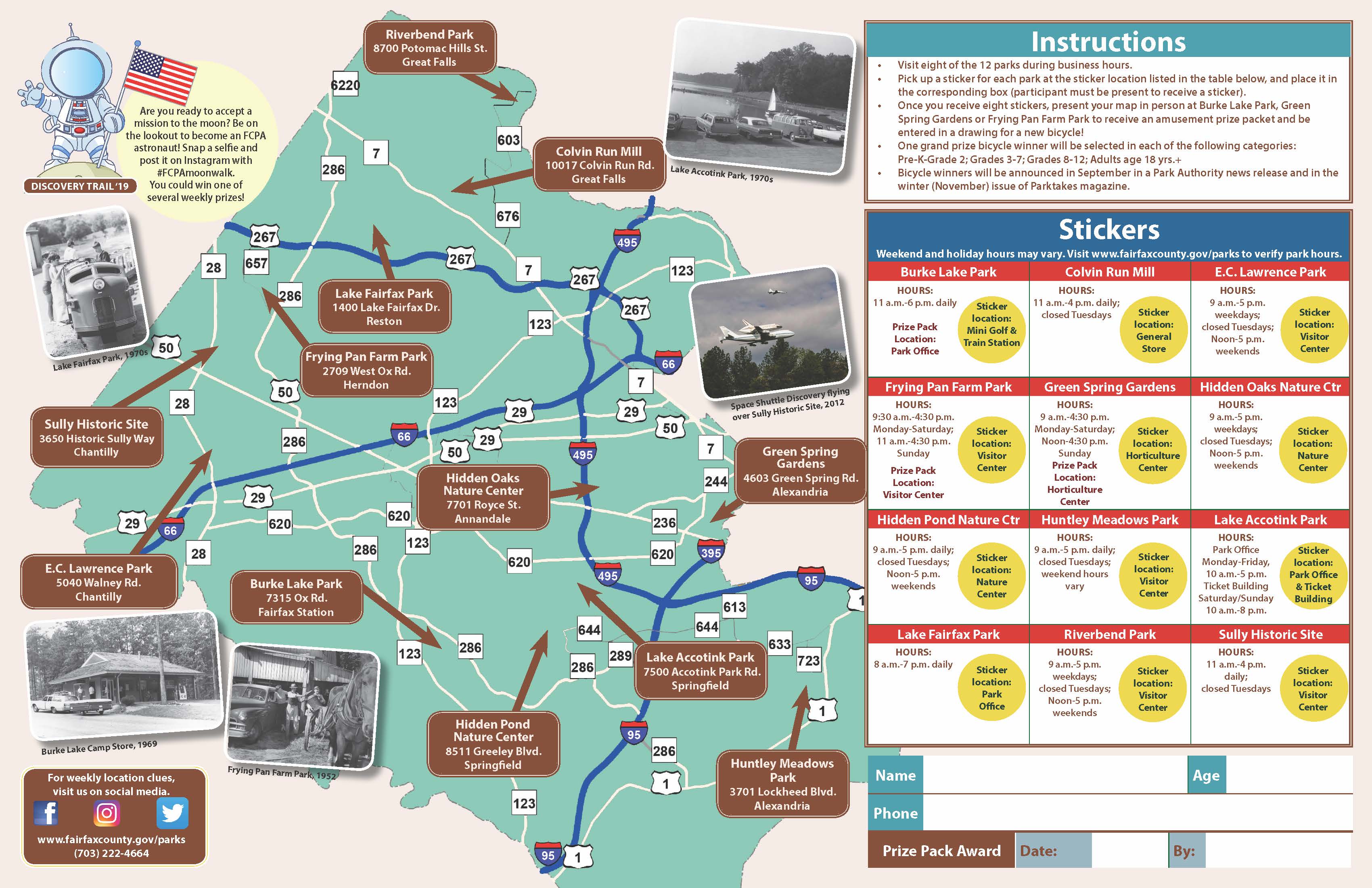 Discovery Trail Map Park Authority