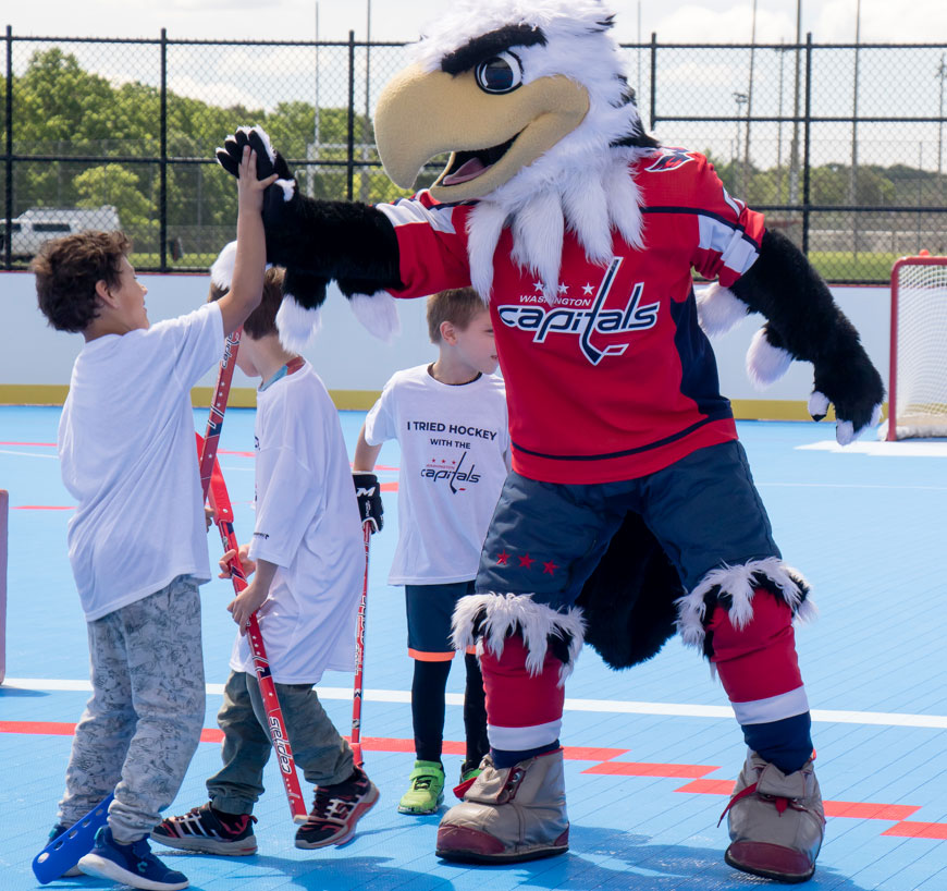 The Washington Capitals mascot