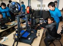 kids and 3d printer