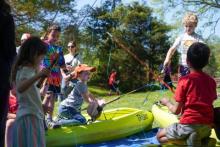 Children at earth day festival