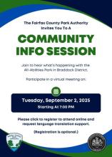 Join FCPA for a Community Info Session on September 2