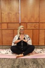 Woman doing yoga pose Woman doing yoga pose