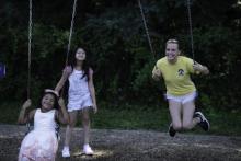 Camp Counselor with kids Camp Counselor with kids