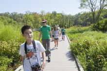 People walking at Huntley Meadows Park
