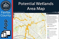 Potential Wetlands Area map section