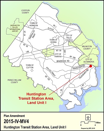 Location Map for the Huntington TSA Land Unit G Comprehensive Plan Amendment