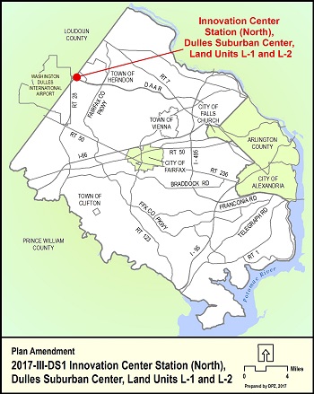 Location Map for Innovation Center Station North Comprehensive Plan Amendment