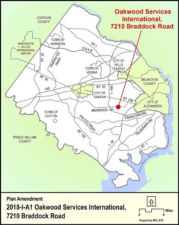 Location Map for Oakwood Services Comprehensive Plan Amendment