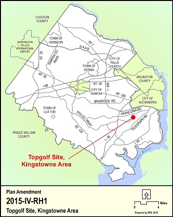 Location Map for the Topgolf Site Comprehensive Plan Amendment
