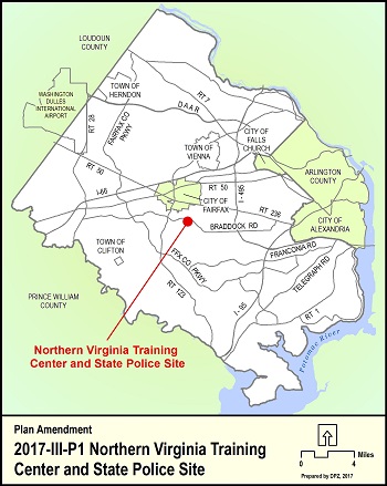 Location Map for the Northern VA Training Center Site Comprehensive Plan Amendment