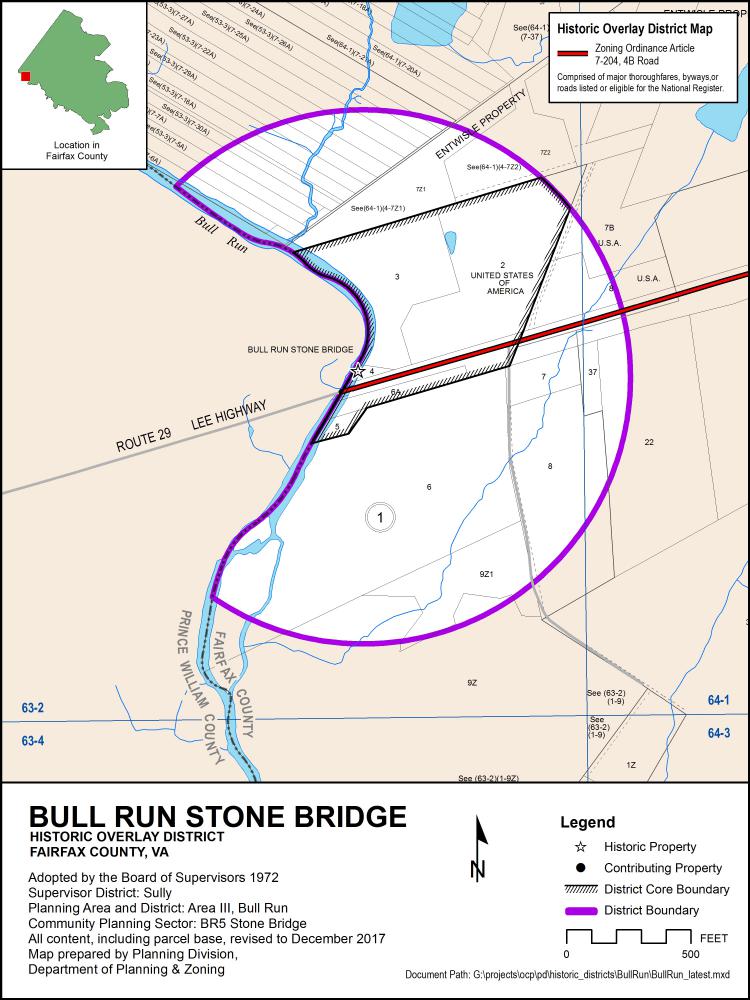 Bull Run Stone Bridge Historic Overlay District Planning Development