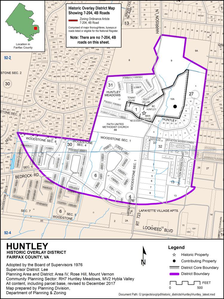 Huntley Historic Overlay District Map