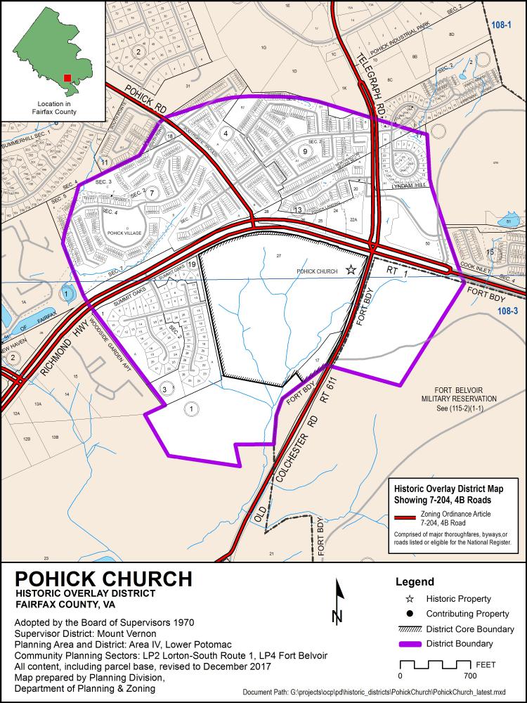 Pohick Church Historic Overlay District Map