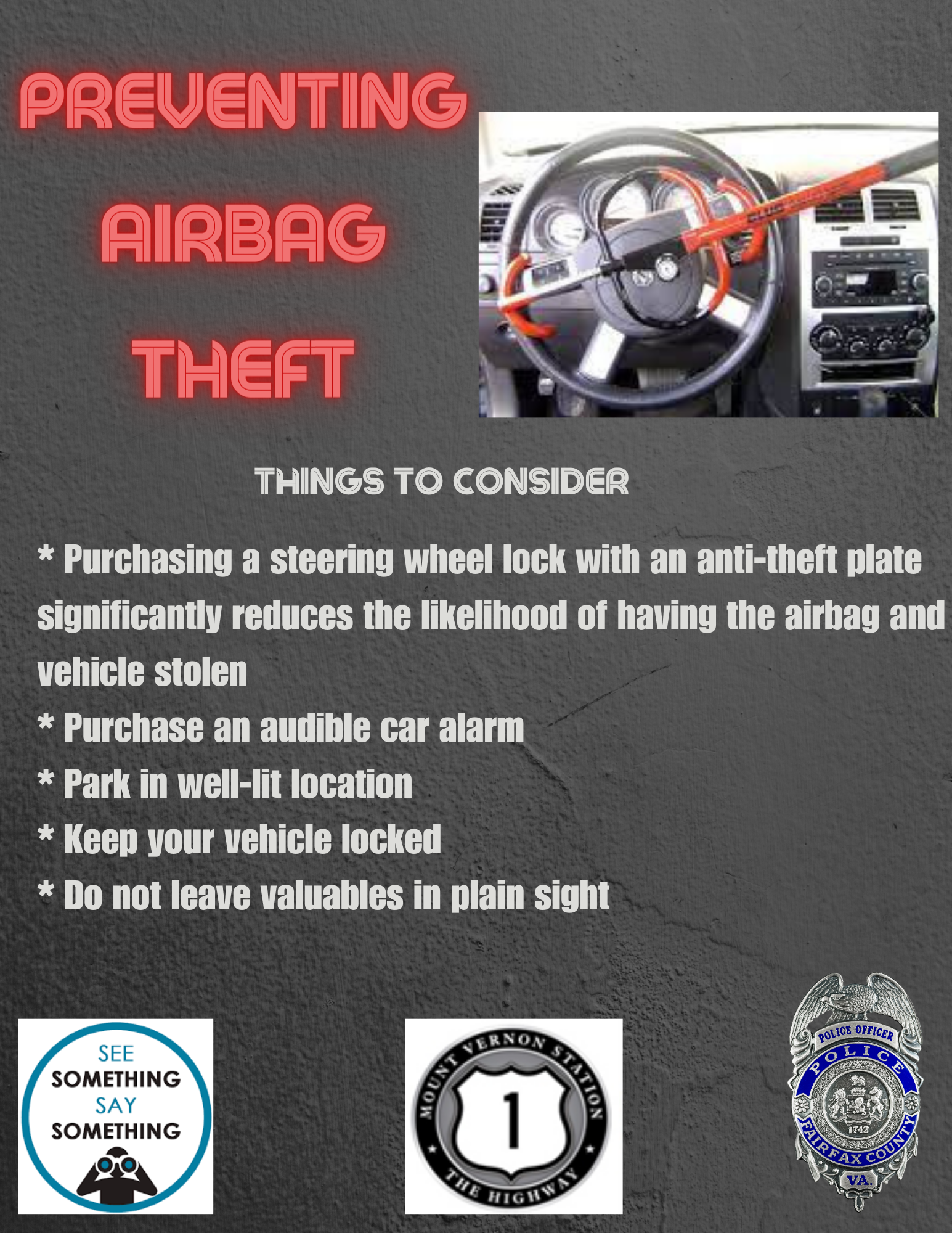 Airbag Theft Flyer