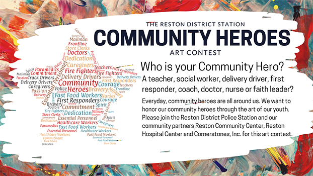 Reston Community Heroes Art Contest Banner