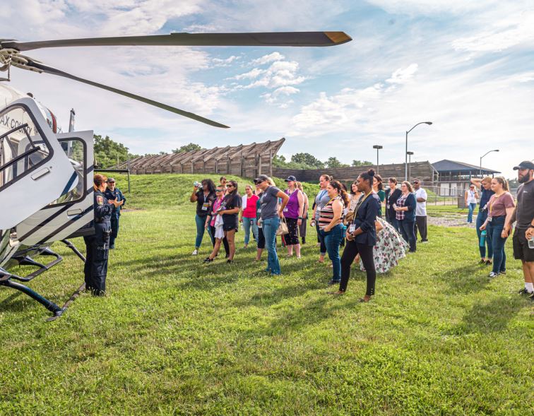 Police helicopter demonstration
