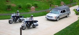 Motor officers conducting the funeral escorts for Det. Armel and MPO Garbarino.  2006, Fairfax, VA.