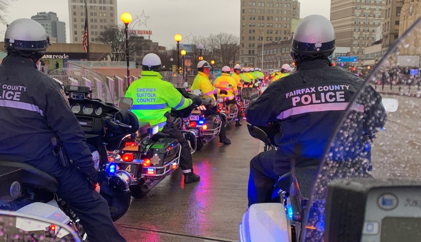 Motor procession for Det. Seals Jersey City PD, New Jersey EOW 12/15/19.
