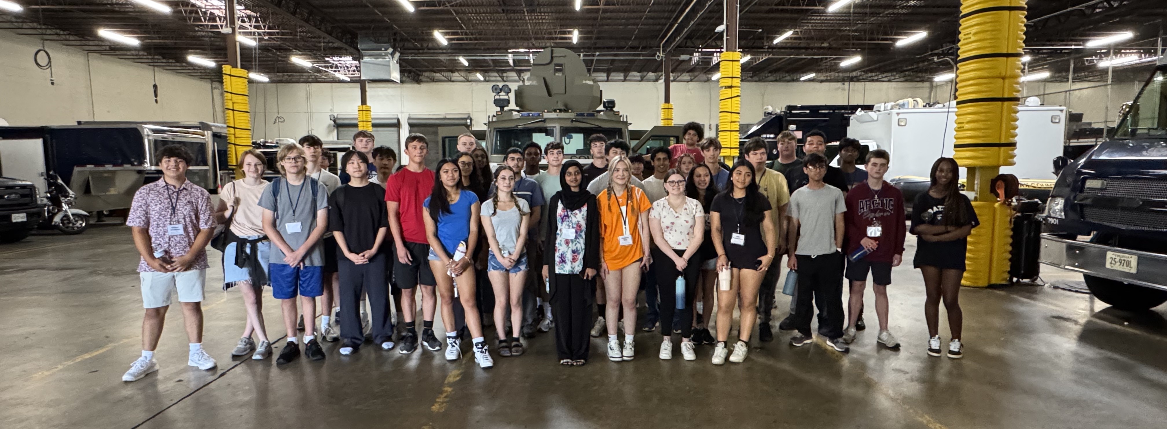 group of teens that participated in the teen police academy