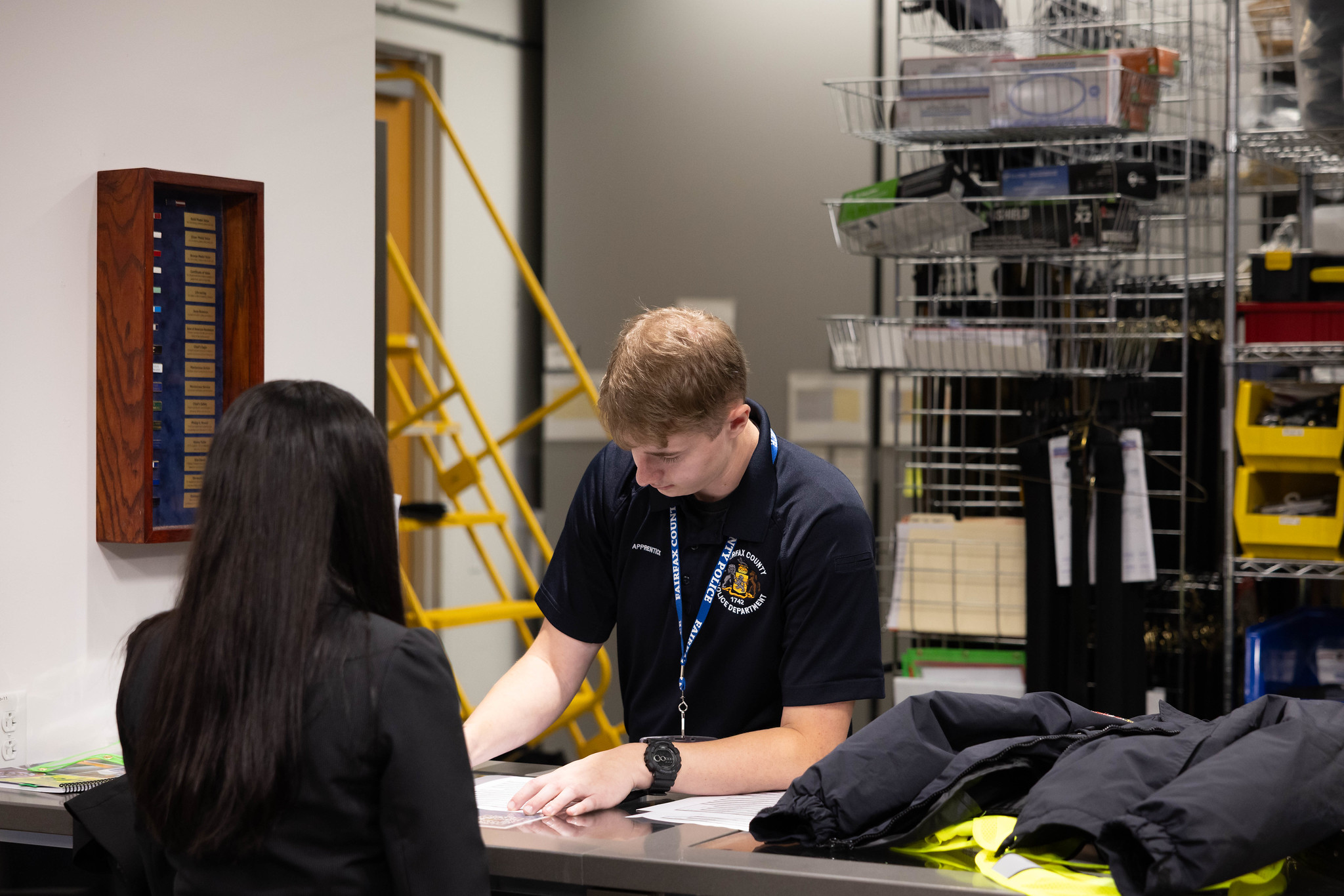 apprentice working in the quartermaster section