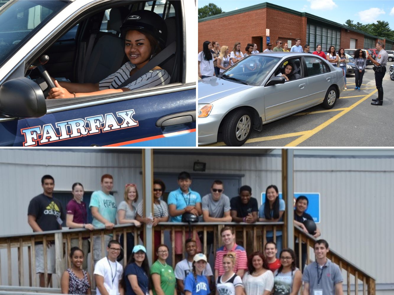 group of teens participating in the teen police academy