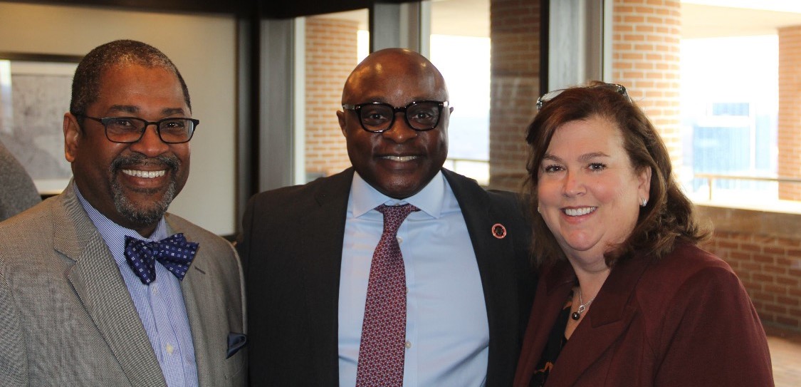 Current Chair Todd Cranford and Vice Chair Cheri Belkowitz with Executive Director Steven Richardson