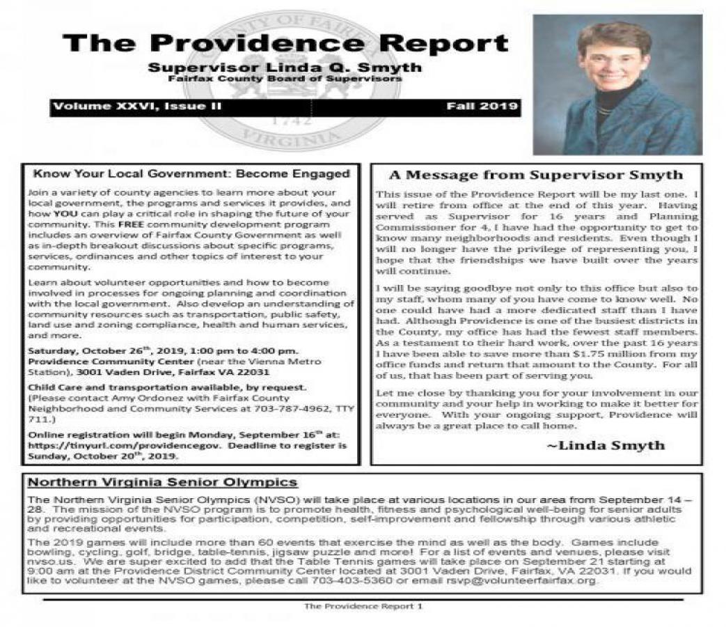 Providence Newsletter