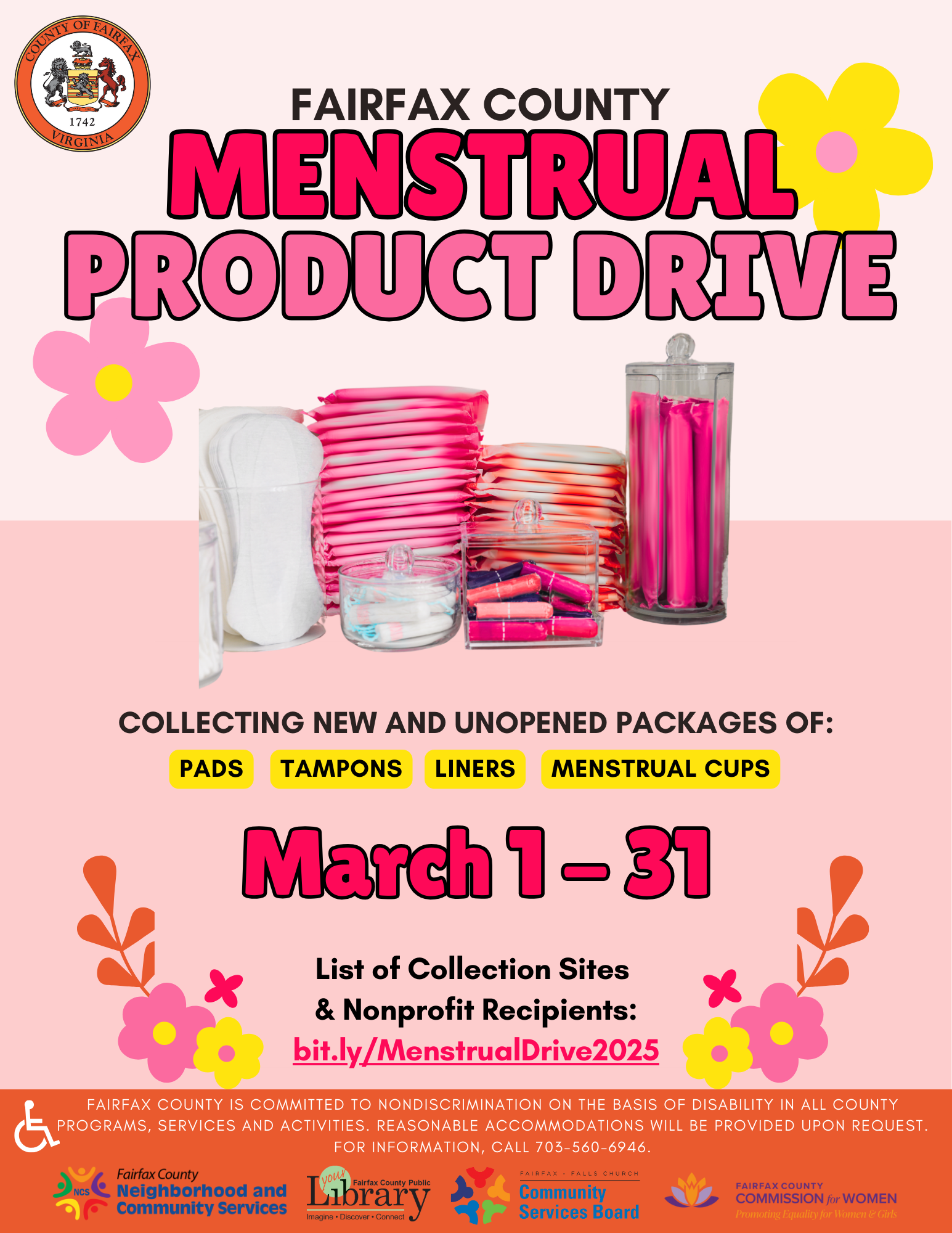 menstrual product flyer