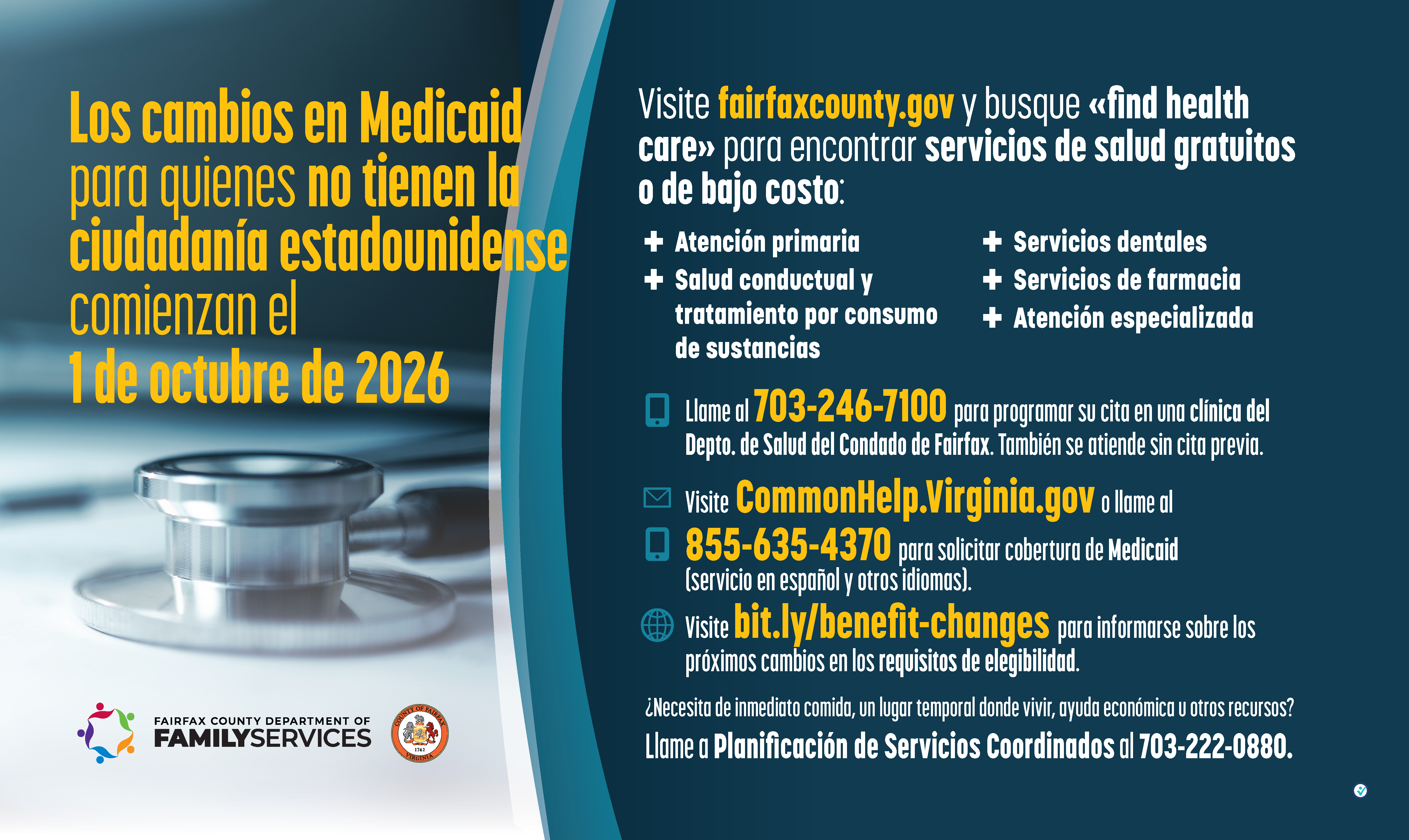 Cambios en Medicaid a partir del 1.º de octubre de 2026