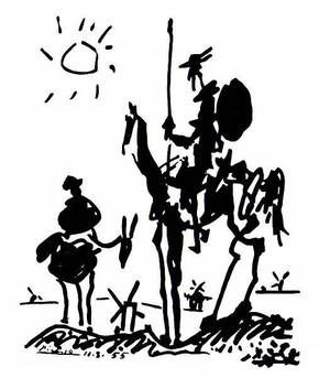 Don Quijote y Sancho Panza - Pablo Picasso
