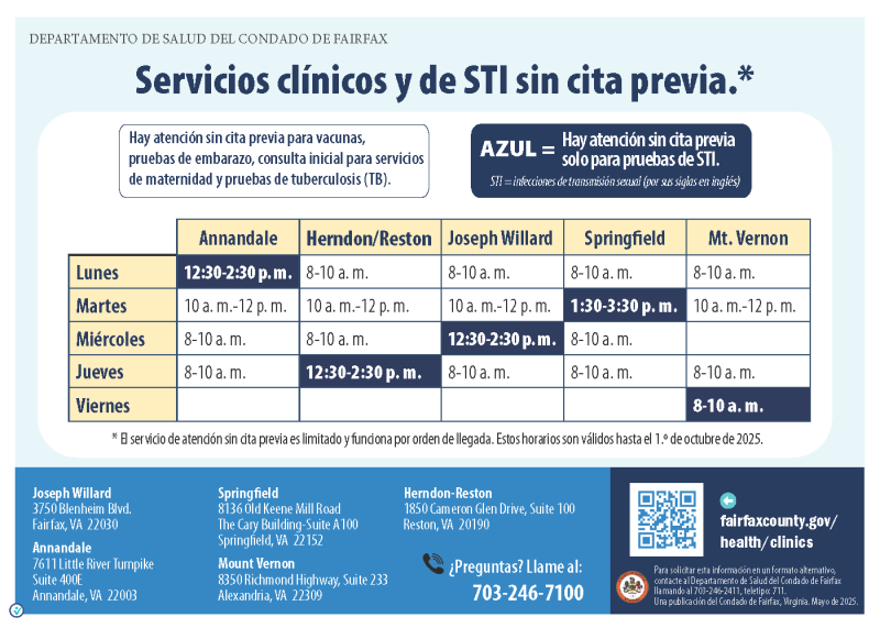 Horarios de las clínicas