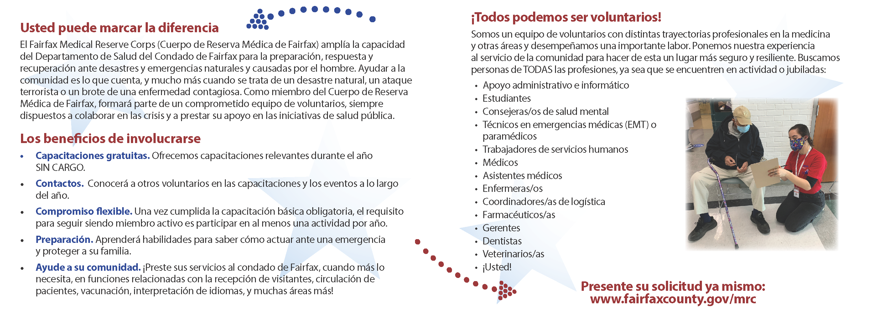 Folleto del Cuerpo de Reserva Médican