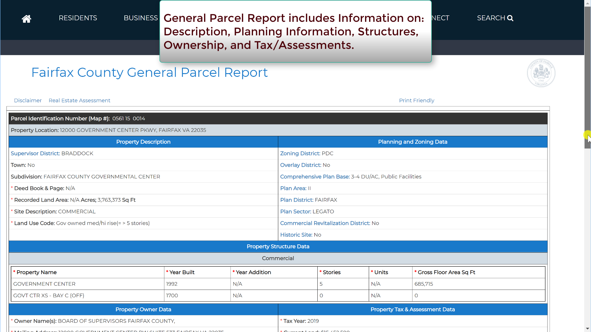 Jade application general parcel report screenshot thumbnail