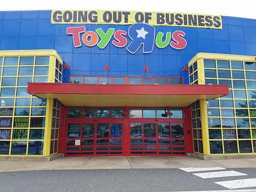 Toy "R" Us store that will become a vacant retail space.