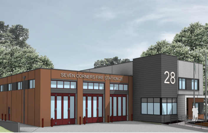 Rendering image: Seven Corners Fire Station