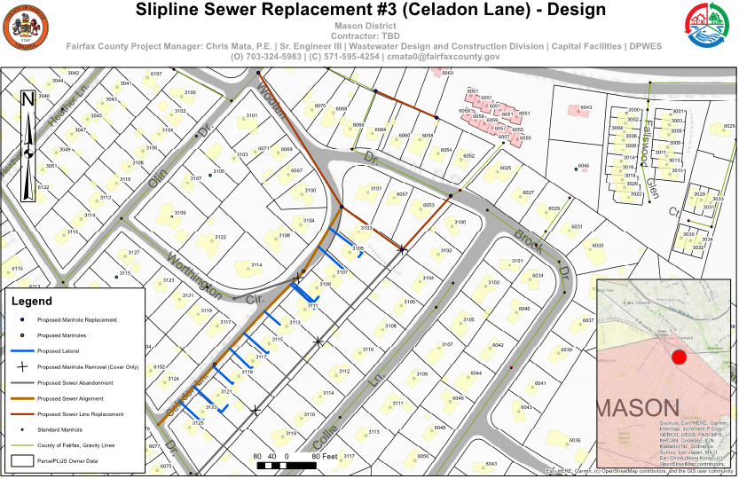 Slipline Replacement 3 Celadon Lane - map Aug-2020