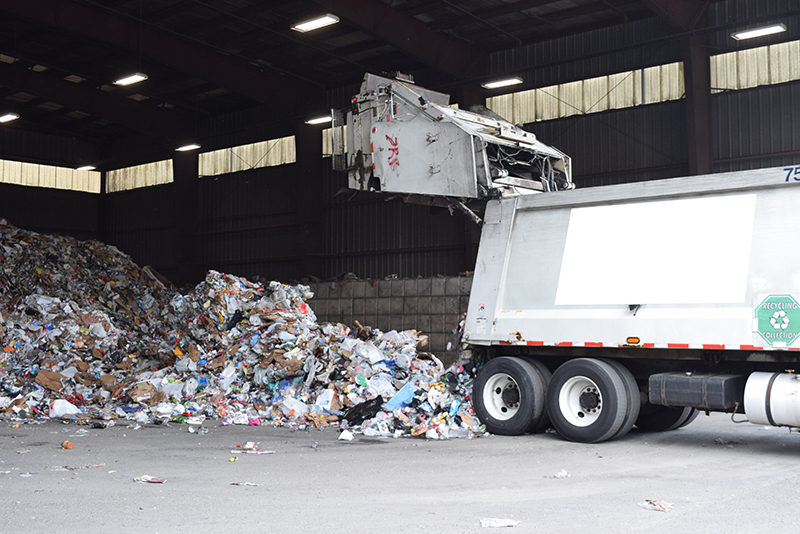 Tipping Floor at Recycling Center