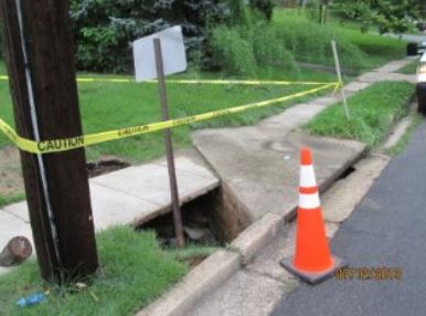 Broken stormwater infrastructure