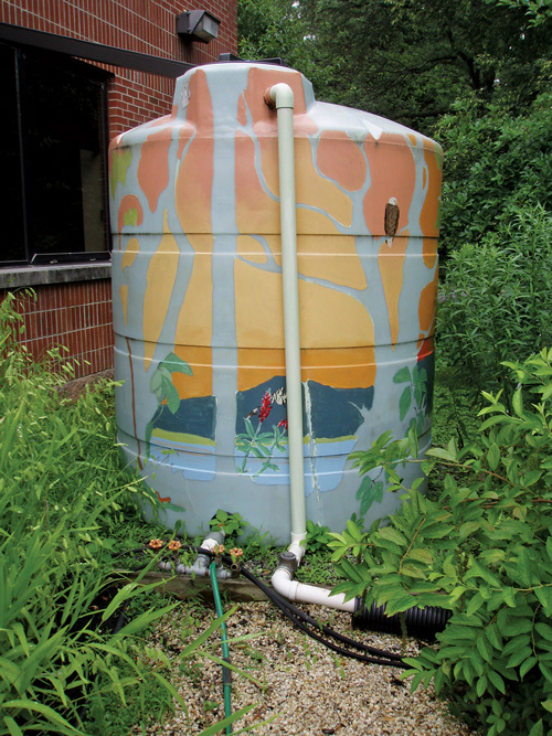 Custom decorated cistern