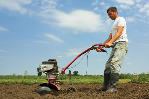 Working that rototiller