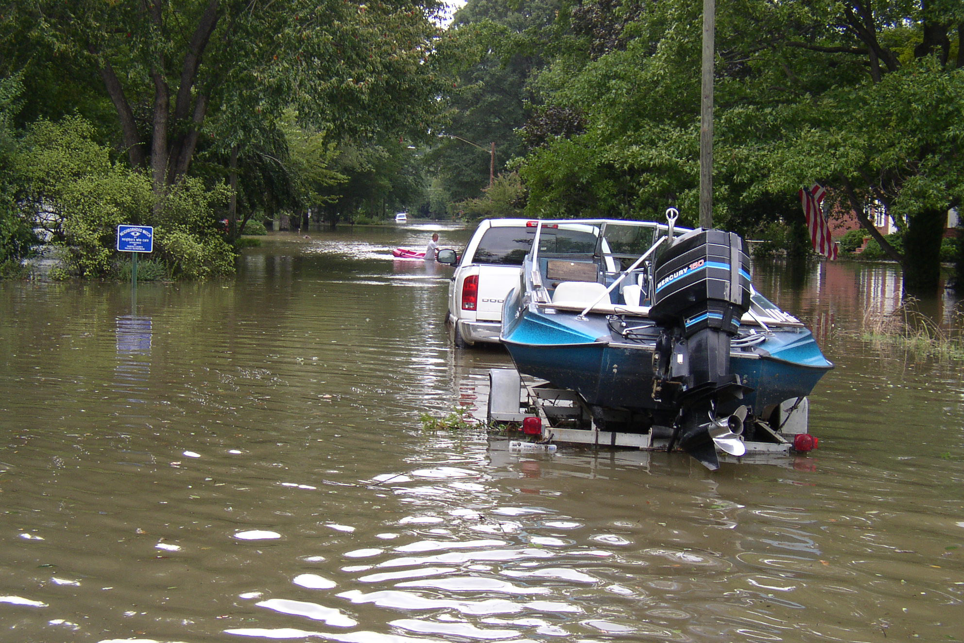 Storm surge from Hurricane Isabel.