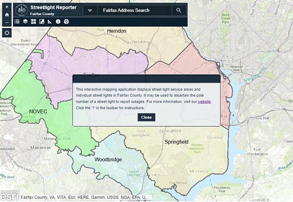 Streetlights Reporter map