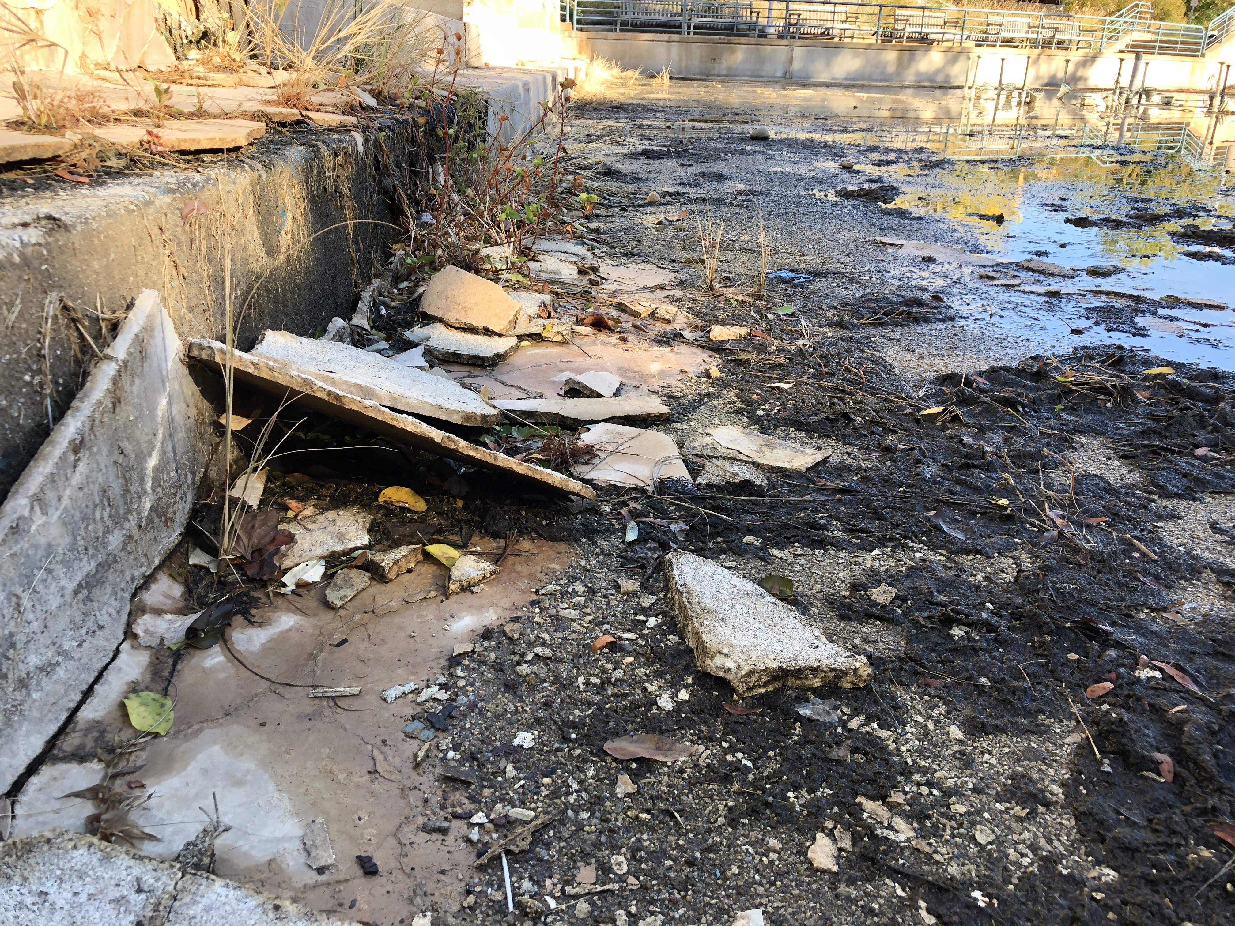 crumbling fountain pool