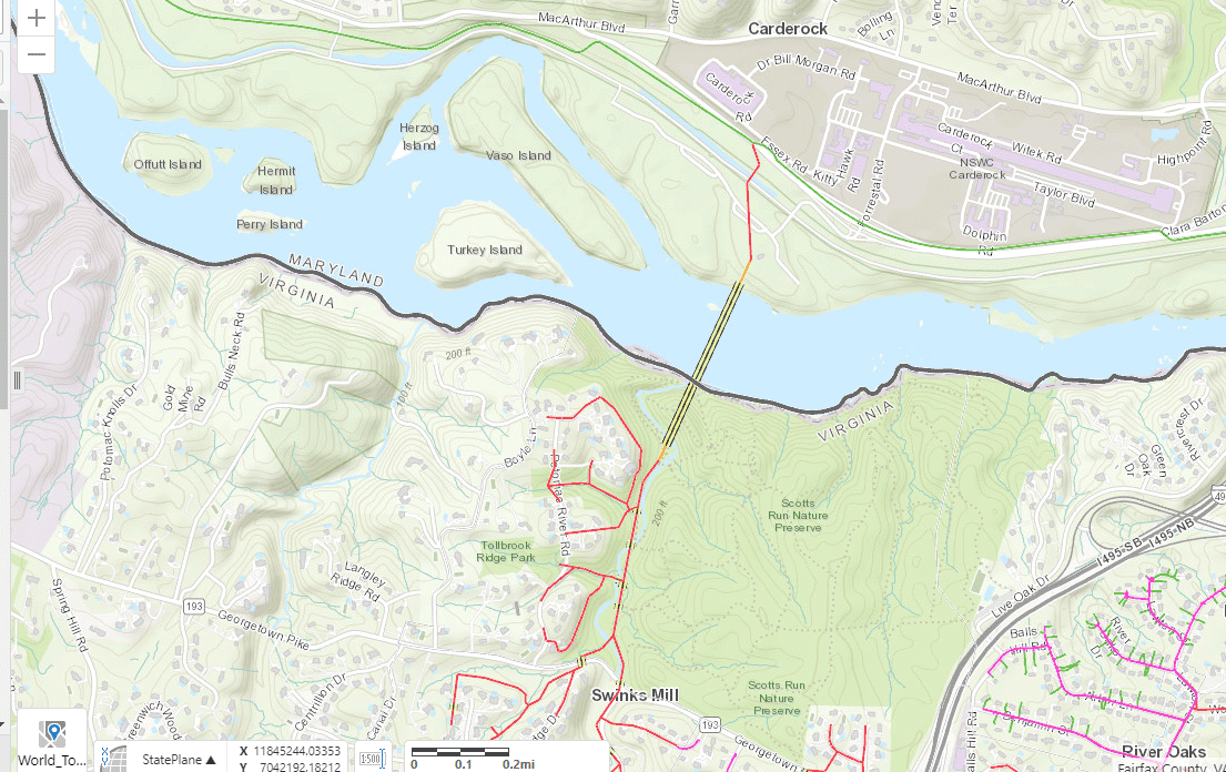 Scott's Run Project Area map