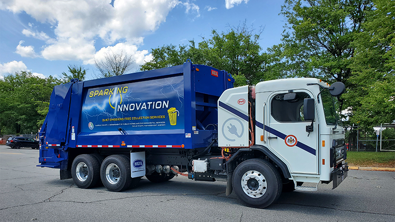 DPWES First all-electric Trash Truck