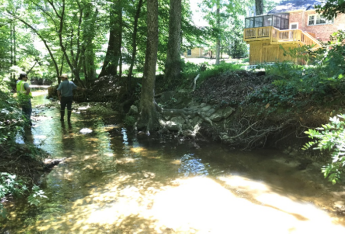 Paul Spring Branch at Sherwood Hall Stream Restoration