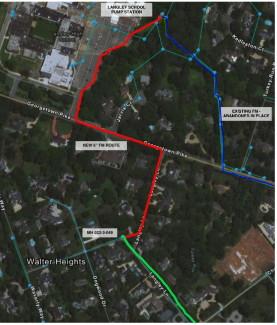 Langley School Pump Station and Force Main Project – Phase 2 – Chain Bridge Road Gravity Sewer Capacity Improvements